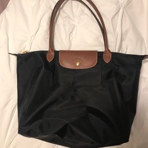 Black Longchamp Le Pliage Tote